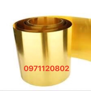 Đồng vàng lá cuộn kích thước 600mm*1000mm*0.5mm