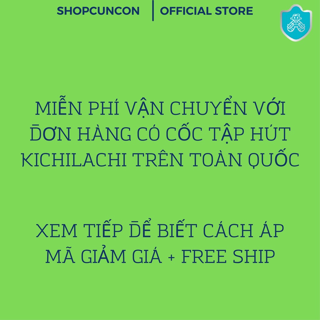 Bình tập uống nước cho bé Bình tập hút Kichi 3 giai đoạn chống đổ cho bé từ 6 tháng