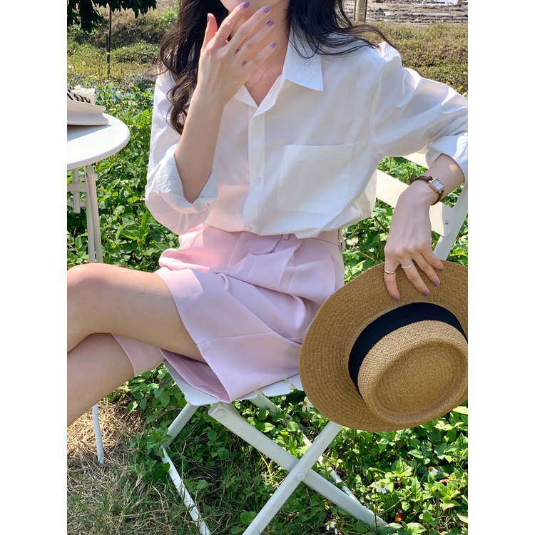 Hàng Mới Về Áo Sơ Mi Dài Tay Dáng Rộng Phong Cách Hàn Quốc Baju Wanita Lengan Panjang Hàng Mới Dành Cho Bạn Nữ