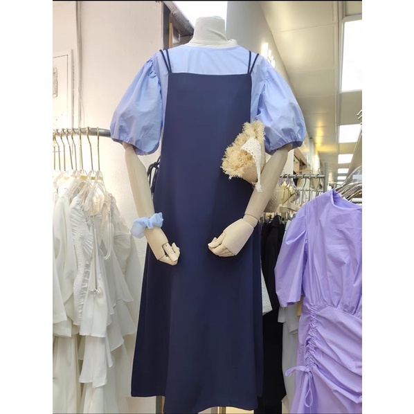 Váy yếm dây buộc nơ eo V08