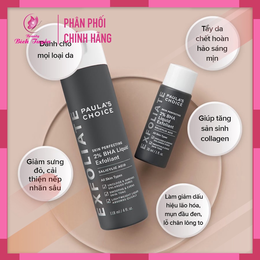 Tẩy Da Chết Paula’s Choice BHA 2% Skin Perfecting Liquid 30ml - Tẩy Tế Bào Chết