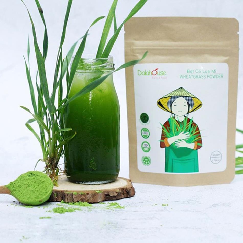 BỘT CỎ LÚA MÌ DALAHOUSE - Giúp giảm cân, làm đẹp da, hỗ trợ bệnh tiểu đường, detox cơ thể (150G)