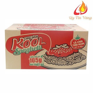 hùng Mì Cung Đình Kool Sốt Spaghetti Hương Vị Thịt Bò Bằm Và Cà Chua dạng hộp 12 tô x 105g