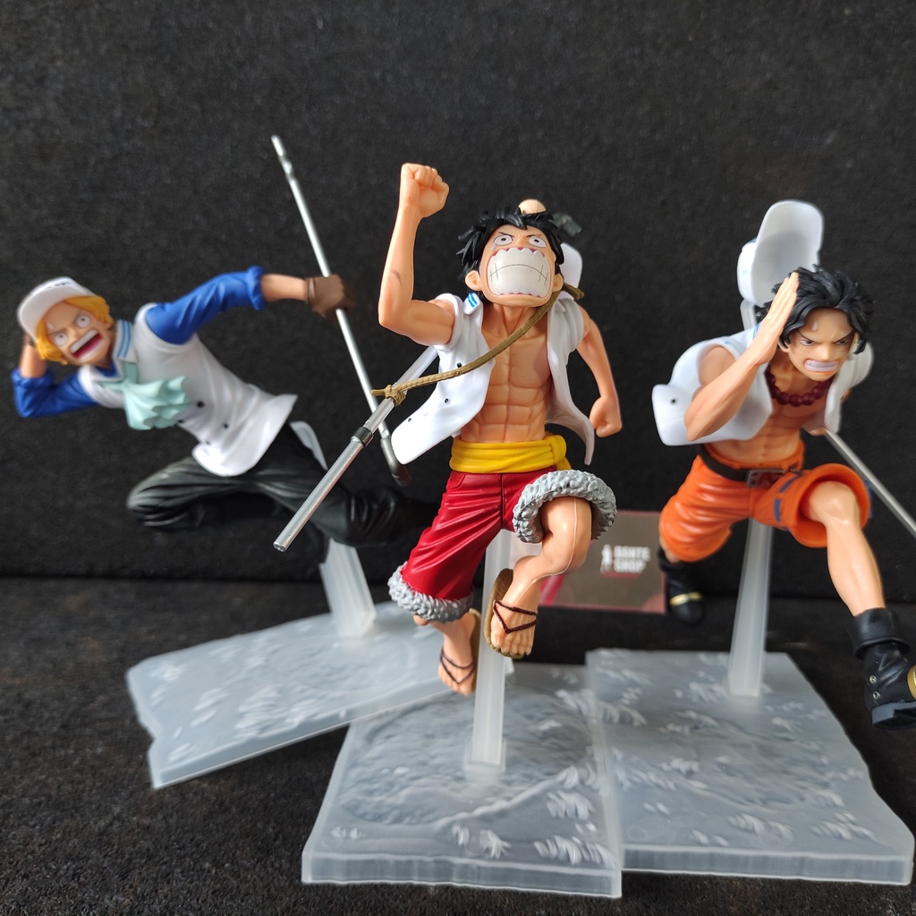 Mô Hình One Piece Nhân Vật Luffy, Ace, Sabo Marrine 16cm fullbox