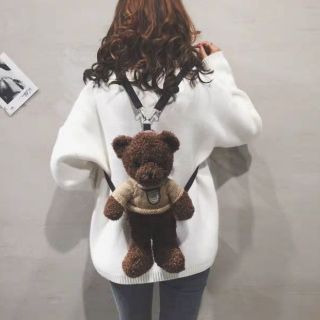 [ order] Balo gấu Teddy màu nâu sậm/kem
