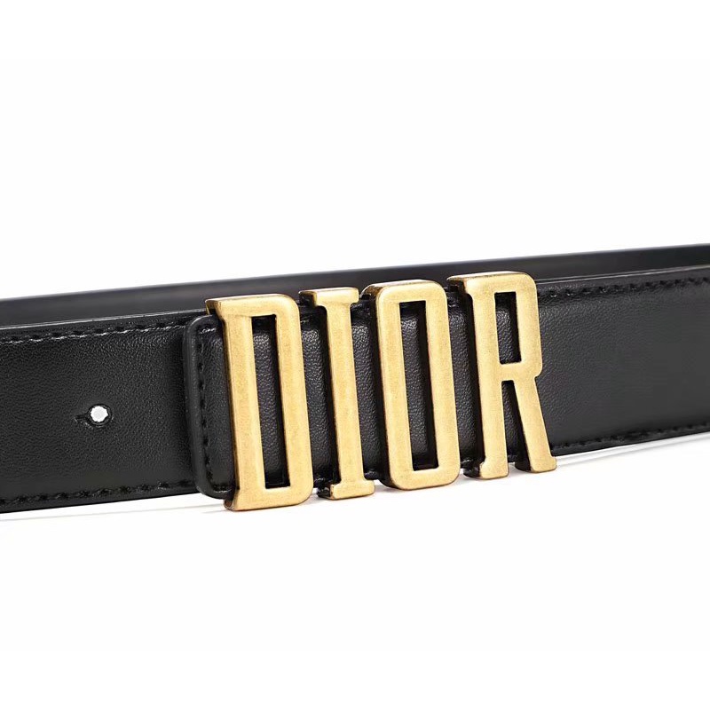 Thắt Lưng Da Dior Màu Đen Khóa Chữ Cổ Điển Thời Trang Cho Nam Và Nữ