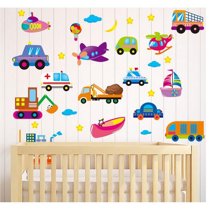 Decal dán tường phương tiện giao thông cho bé  | BigBuy360 - bigbuy360.vn