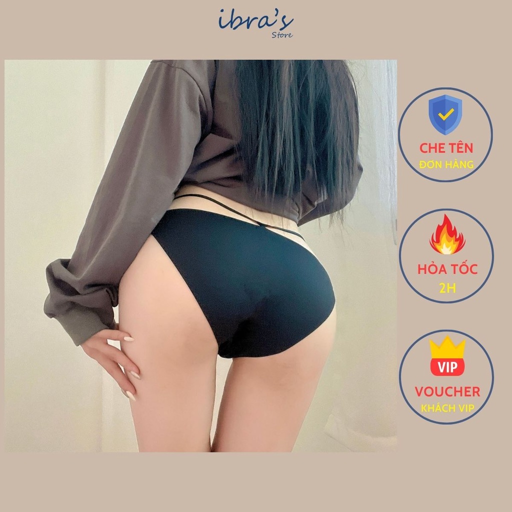 Quần Lót Nữ Thun Lạnh Ibra's Store Dây Chéo Sexy Quần Lót Su Đúc Cạp Thấp Cao Cấp Không Lộ Viền Đường May Thoáng Khí 98