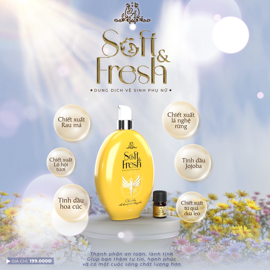DUNG DỊCH VỆ SINH PHỤ NHƯ SOFT FRESH ĐÔNG ANH X3-DUNG DỊCH VỆ SINH COLLAGEN X3 ĐÔNG ANH-TẶNG KÈM NƯỚC HOA