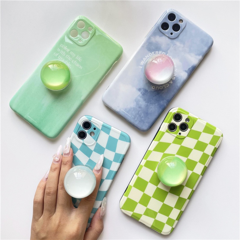 Nhẫn đỡ điện thoại hình quả cầu pha lê acrylic nhiều màu tùy chọn đẹp mắt