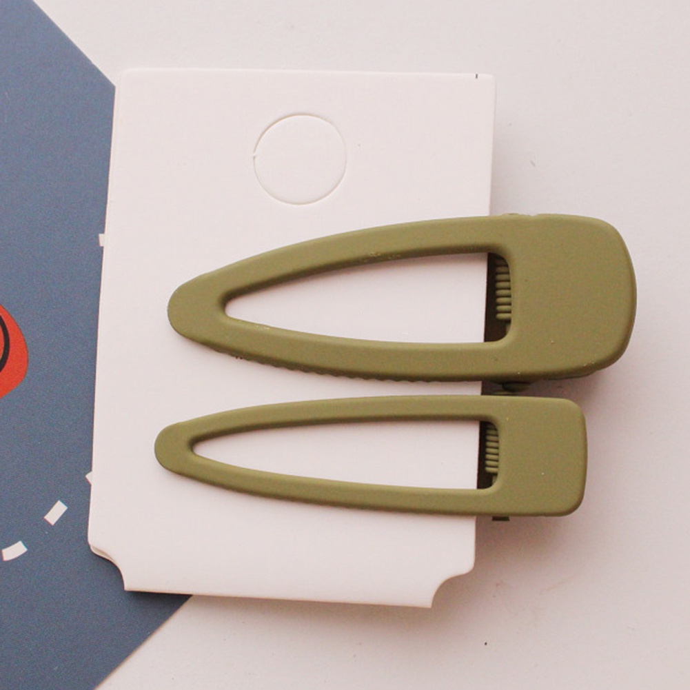 Set 2 Kẹp Tóc Nữ Màu Trơn Hình Giọt Nước