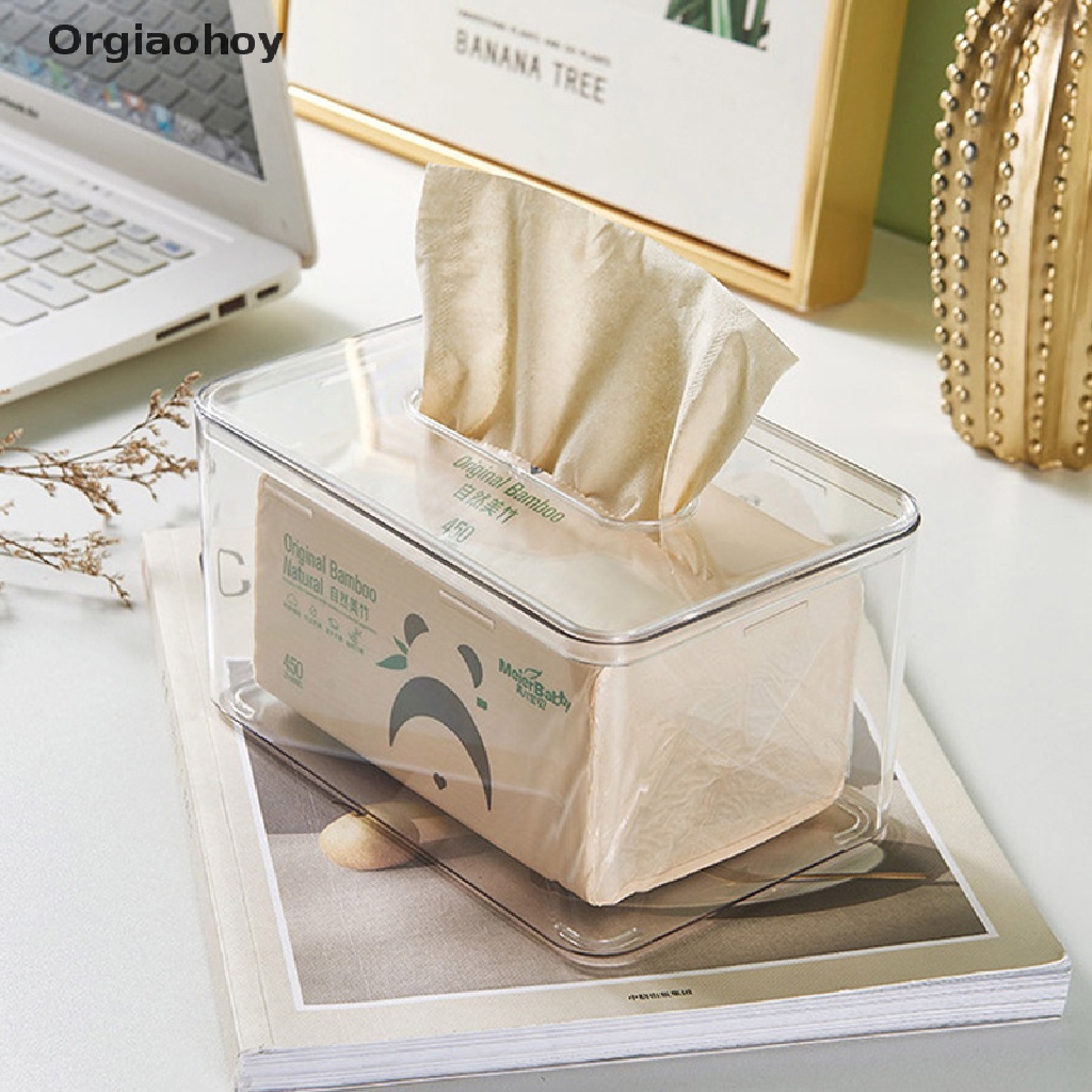 Hộp Đựng Khăn Giấy Bằng Acrylic Trong Suốt Tiện Dụng Cho Gia Đình / Khách Sạn