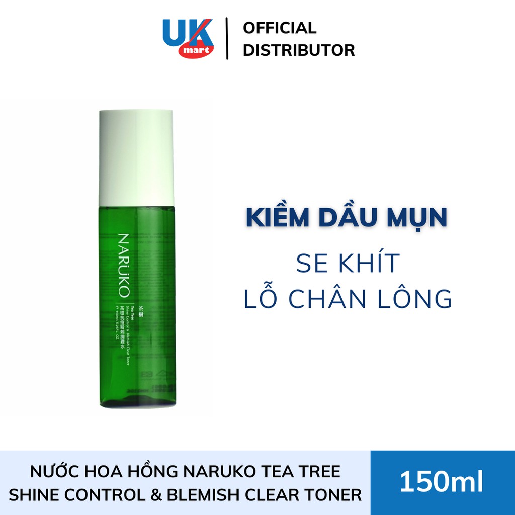 Toner Kiềm Dầu Mụn Naruko Tea Tree Shine Control and Blemish Clear Toner 150 ml