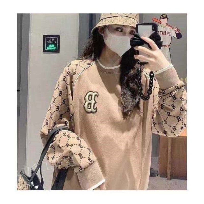 Áo MLB nâu oversize cực chất | BigBuy360 - bigbuy360.vn