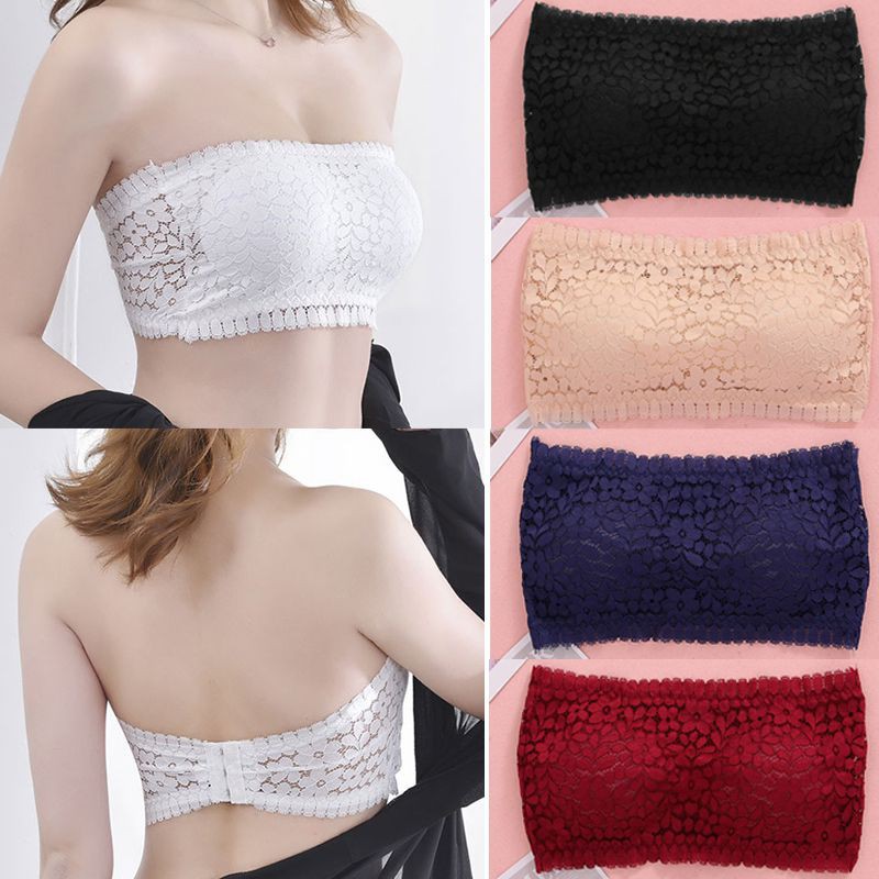 Áo ống phối ren hoa thiết kế hở lưng quyến rũ cho phái nữ | BigBuy360 - bigbuy360.vn