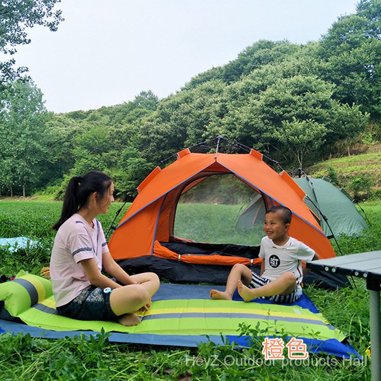 Double Tent Runtu Outdoor Sports Equipment Camping Camping Full-Automatic Waterproof Tent Ultra-Light Sunscreen