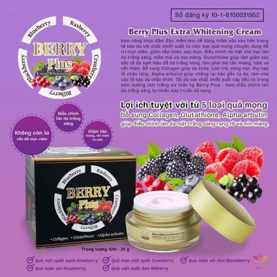 KEM BERRY PLUS EXTRA WHITENING CREAM