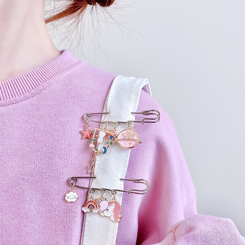Trâm Cài Áo Hình Hoạt Hình Dễ Thương Phong Cách Hàn Quốc