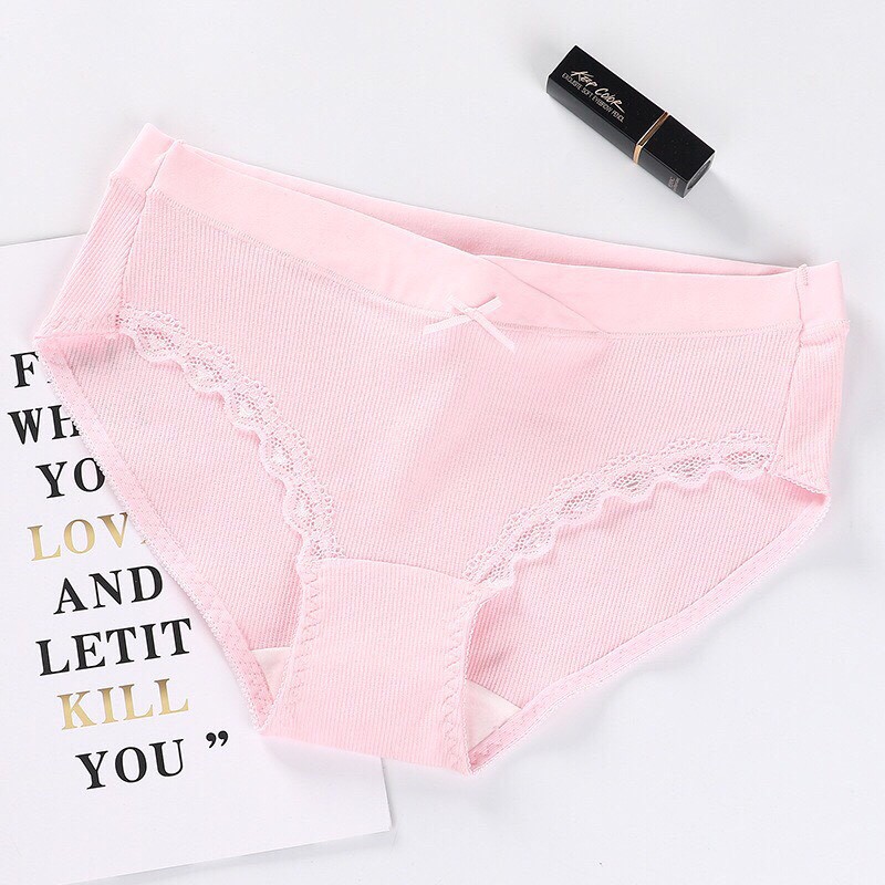 Quần lót bầu chất liệu len tăm pha ren