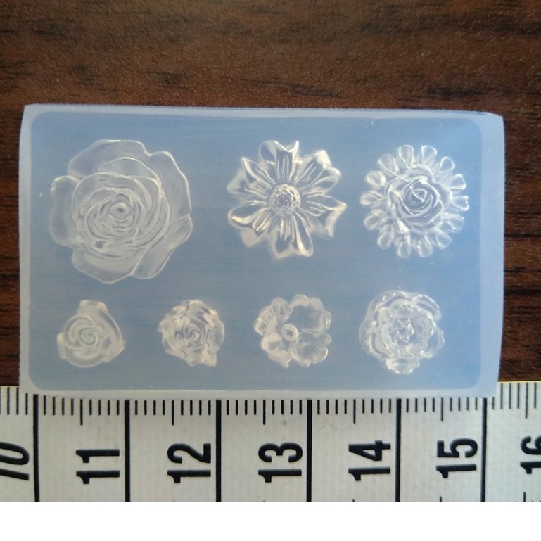 DIY - Khuôn đúc trang sức resin, làm charm trang trí nail - Hoa nhiều kiểu/ Khuôn chữ nhật