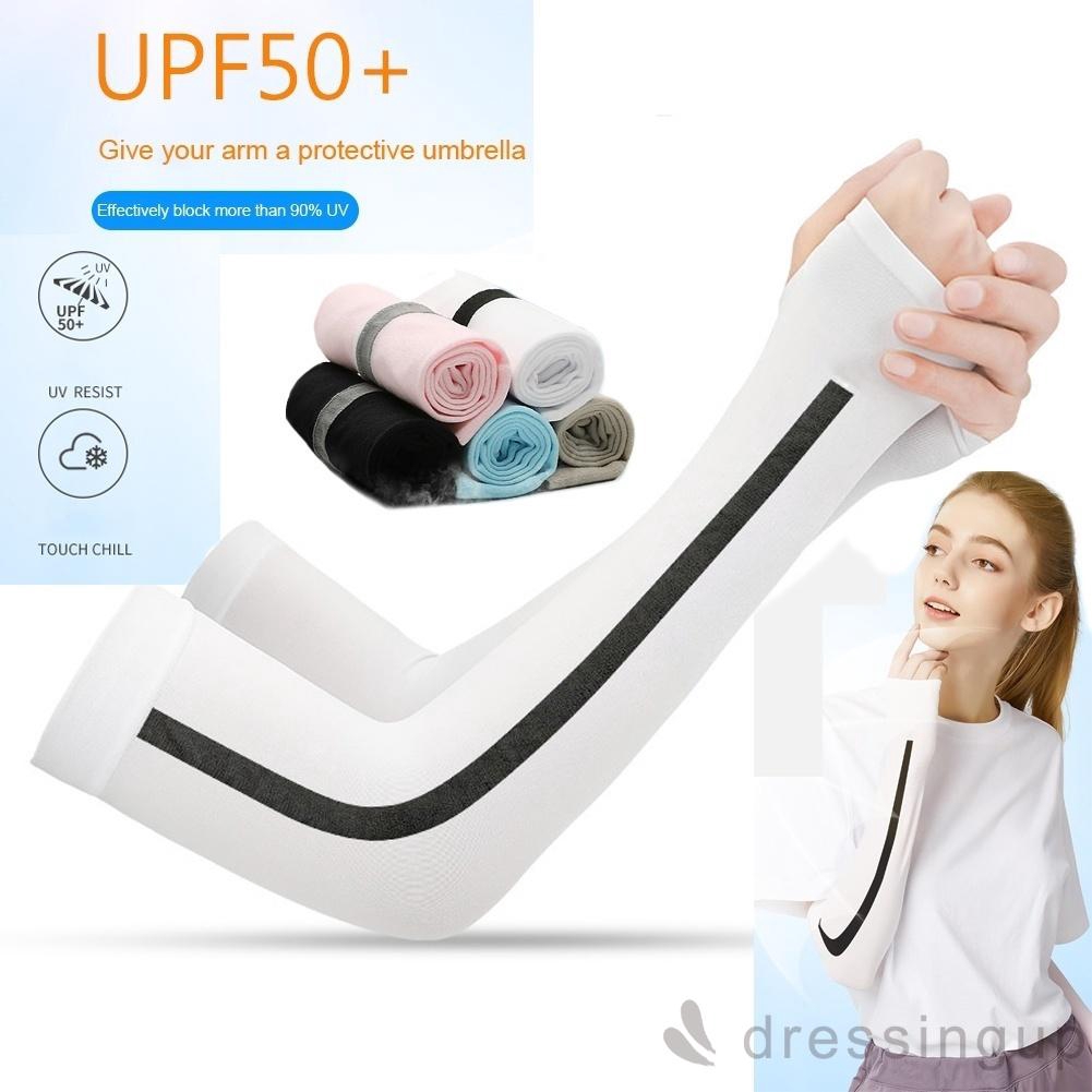 Ống Tay Áo Dài Bằng Lụa Chống Nắng Cho Các Hoạt Động Ngoài Trời