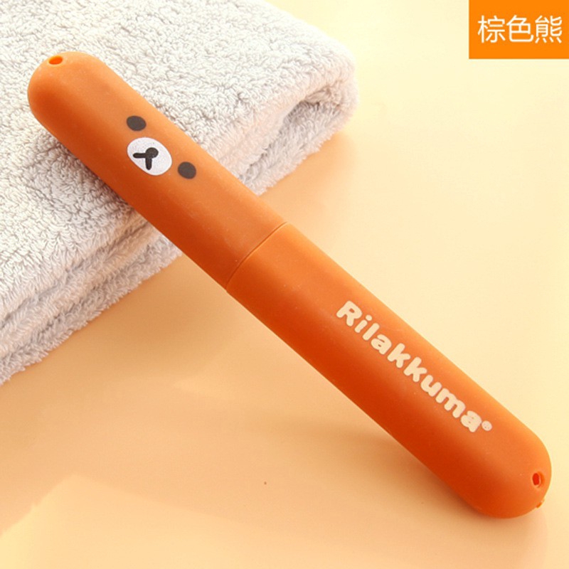 Hộp đựng bàn chải đánh răng hình gấu dễ thương màu sắc ngẫu nhiên