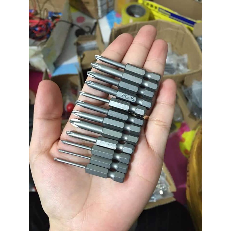 Bộ 12 mũi tô vít 4 cạnh chuôi lục giác dài 5cm dùng cho khoan pin