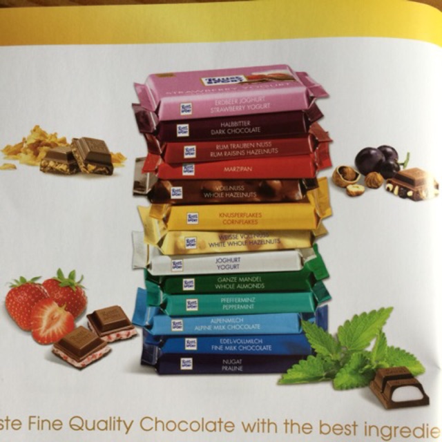 Free ship từ 99k - Socola Ritter Sport (Đức)