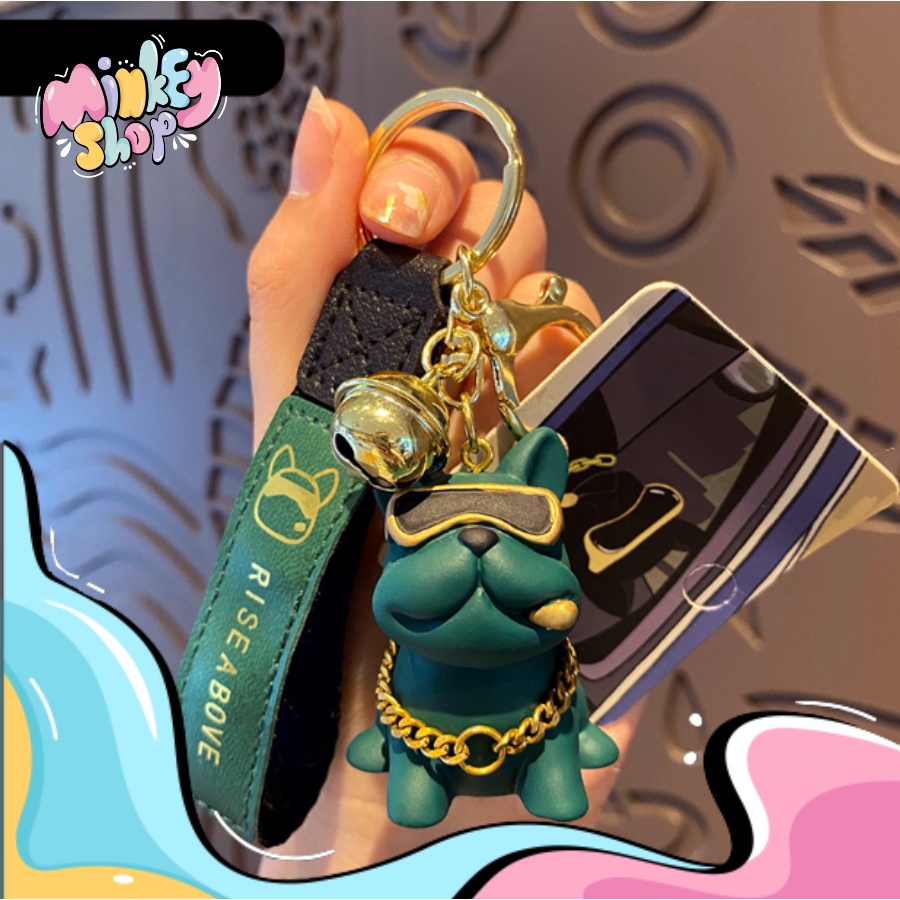 Móc Khóa Đẹp Cute Hình Chó Bull dễ thương phụ kiện Túi Xách -Minkey