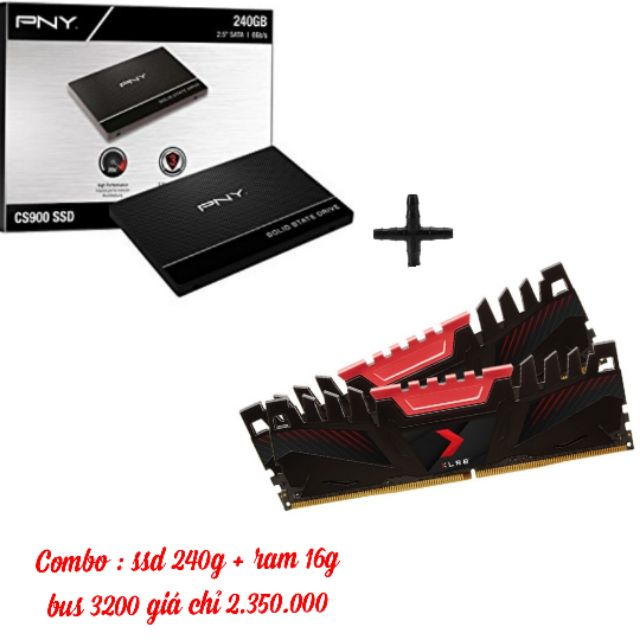 RAM PNY 16G BUS 3200+SSD PNY 240GB