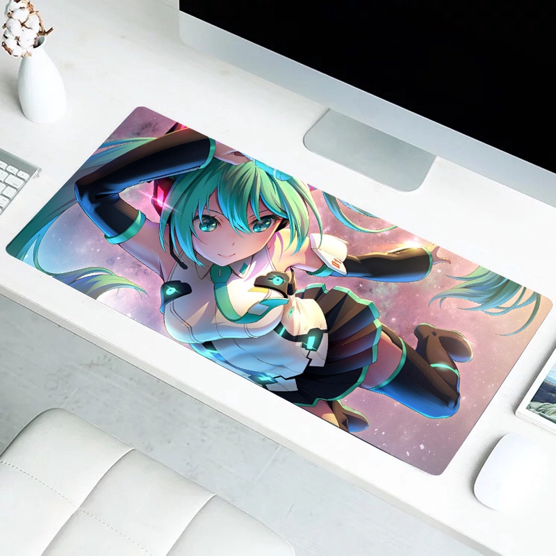 Tấm Lót Chuột Chơi Game Cỡ Lớn 40x90 In Hình Hatsune Miku