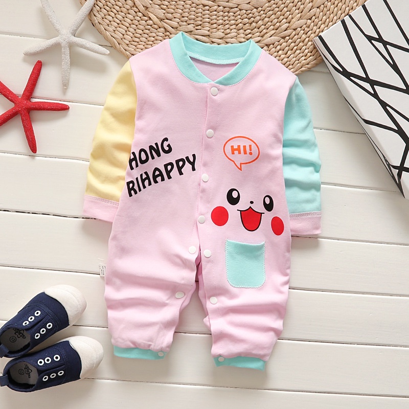 Bodysuit bộ liền thân Body cotton dài tay cho bé trai bé gái Hàng Quảng châu xuất Nhật Body100