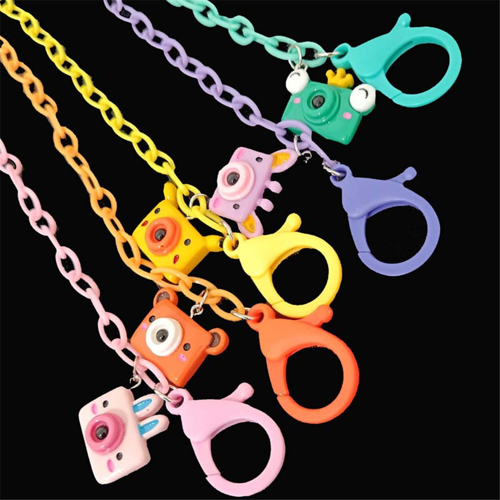 58cm Candy Color Acrylic Fashion Women Children Face Shield Chain Glasses Chain Anti-lost Lanyard Chain Jewelry