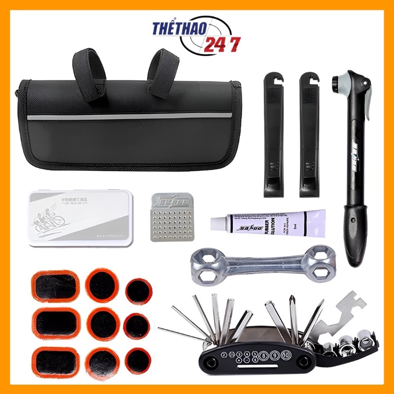Bộ Vá Xăm Xe Đạp Mini, Dụng Cụ Vá Xăm Xe Đạp Tặng Kèm Miếng Vá
