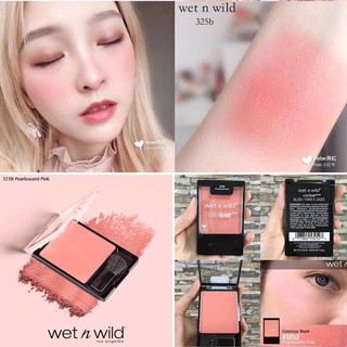 (Auth bill Mỹ) Má hồng Wet n Wild màu Pearlescent Pink hồng cam có nhũ