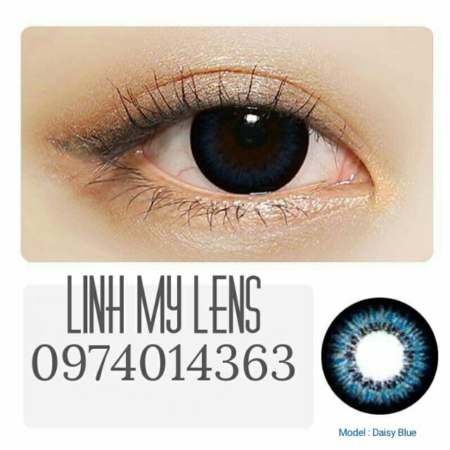 Lens có độ màu xanh dương, hồng, xanh lá cực đẹp