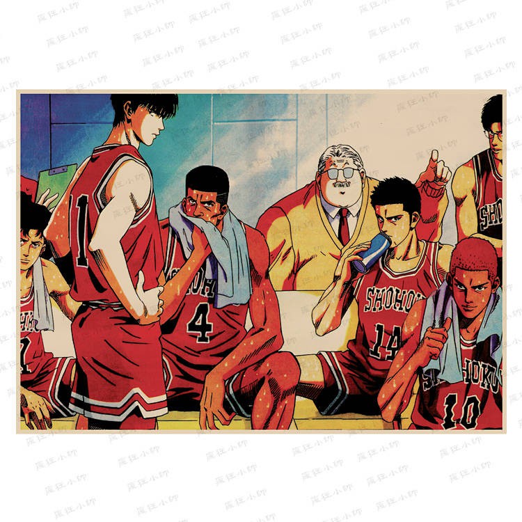 Áp Phích Trang Trí Nội Thất Hình Anime Slam Dunk