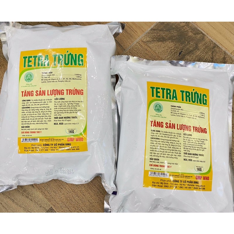 1kg TETRA TRỨNG dùng cho gà vịt cút