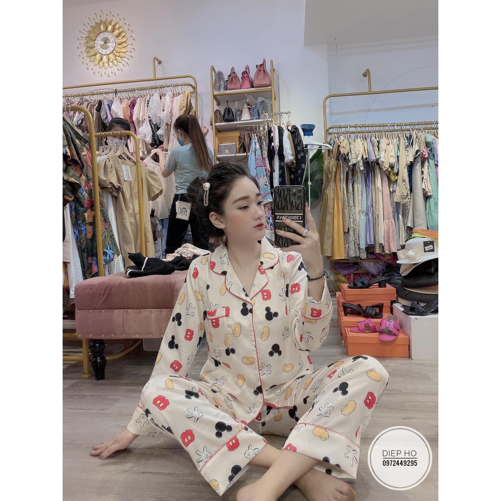 Đồ bộ pijama♛Bộ lụa satin GG hàng cao cấp mẫu mới nhất | BigBuy360 - bigbuy360.vn