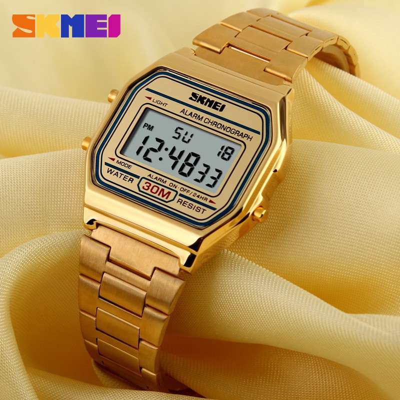 Đồng hồ Skmei 1123 dây đeo bằng thép không gỉ chống thấm nước thời trang cho nam nữ