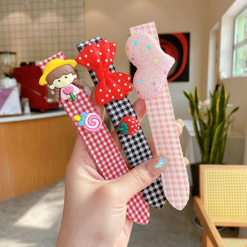 Băng đô dán tóc cho bé gái phong cách Hàn Quốc đáng yêu, thời trang