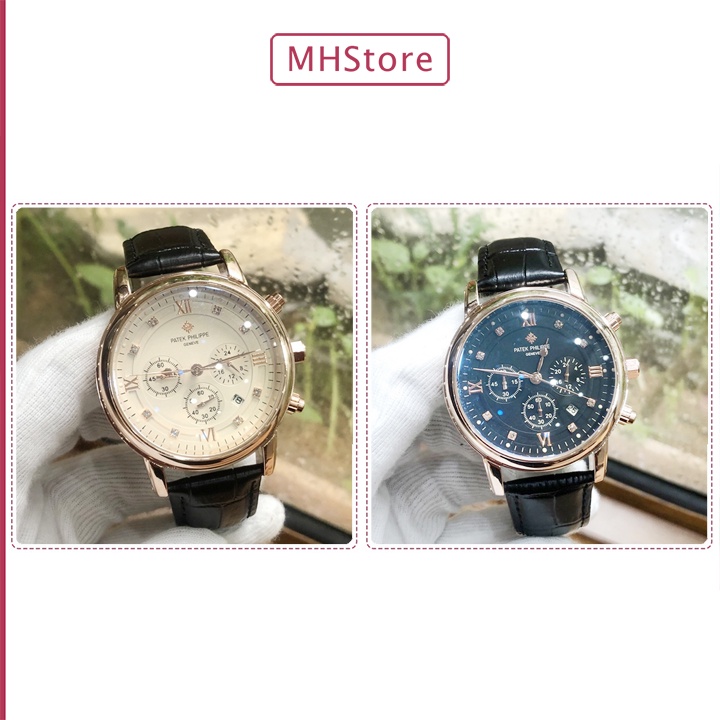 Đồng hồ nam Pattek Philipe dây da cao cấp, chạy 6 kim sang trọng lịch lãm đẹp giá rẻ [Tặng thêm pin] | BigBuy360 - bigbuy360.vn