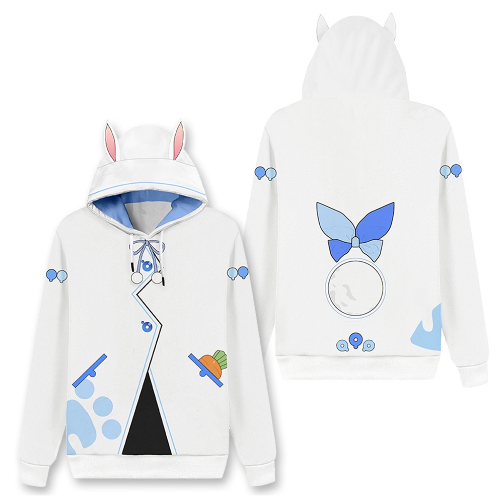 Áo hoodie in họa tiết 3D chủ đề Vtube Usada Pekora cho cả nam và nữ