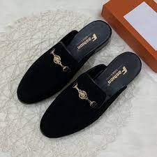 Giày sục nam Vải Nỉ xích ngang Ong - Giày sục nam giá rẻ, bền và đẹp