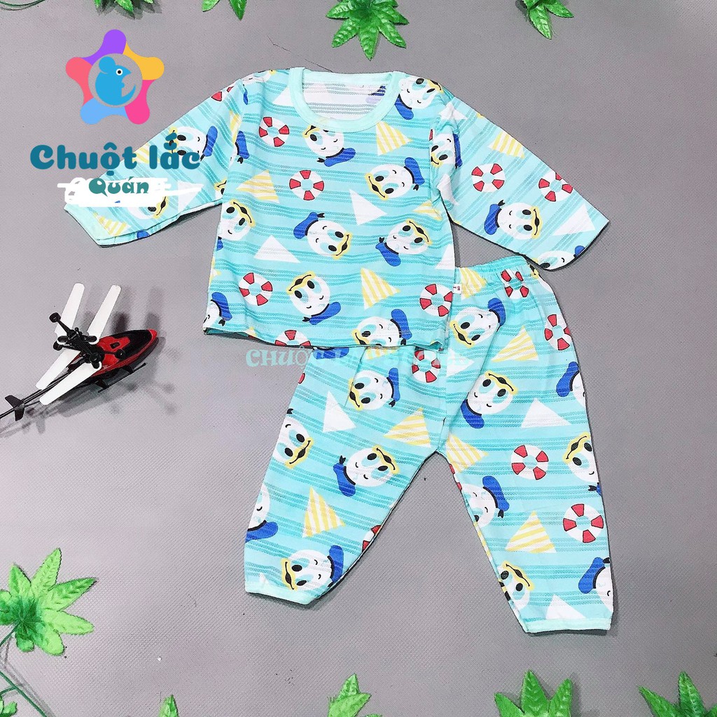 Bộ Đồ Cotton Giấy Thái Chuột Lắc Store Mềm Mại Hút Mồ Hôi Cho Bé Trai Và Bé Gái Từ 4Kg Đến 14Kg