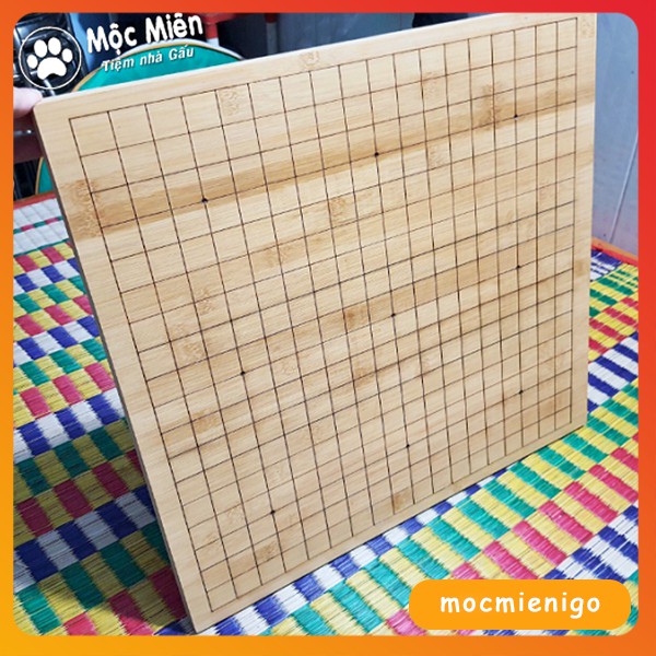 Bàn cờ vây caro gỗ tre 2 mặt 19x19 và 13x13 dày 2cm