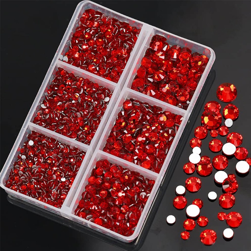 Youyo Hộp Đá Pha Lê 3D Nhiều Kích Cỡ Trang Trí Móng Tay Nghệ Thuật