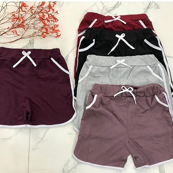 Quần Cộc Nữ 🌹FREESHIP🌹 Quần Đùi Nữ Dáng Thể Thao Chất Cotton Co Dãn Phối Viền Siêu Đẹp Siêu Mát QN27 | BigBuy360 - bigbuy360.vn