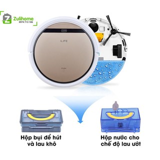 Robot hút bụi lau sàn nhà thông minh ilife v5s pro - bh 12 tháng 1 đổi 1