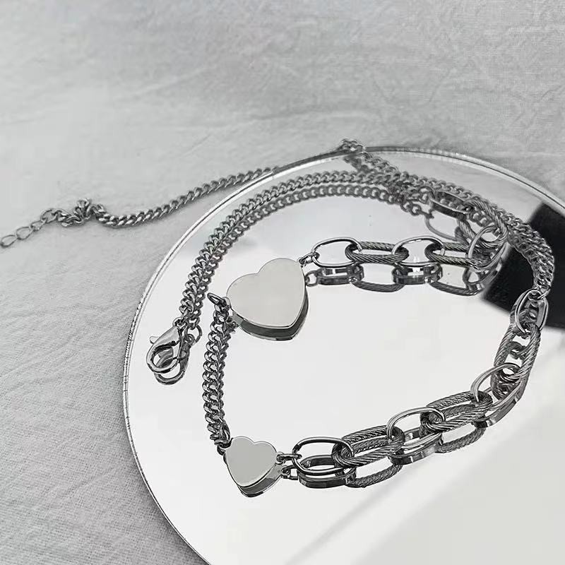 Dây chuyền vòng cổ 2 mặt hình trái tim tình yêu